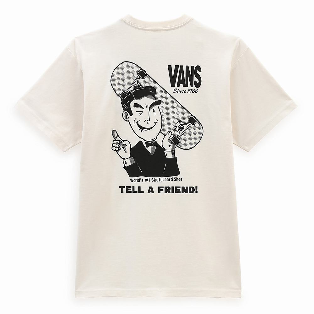 Camiseta Vans Tell A Friend Hombre Blancas | TQH438629