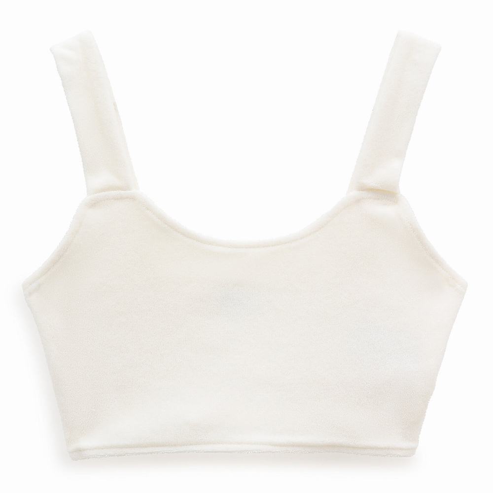 Camiseta Vans Teri Tiras Bralette Mujer Blancas | VIC456328