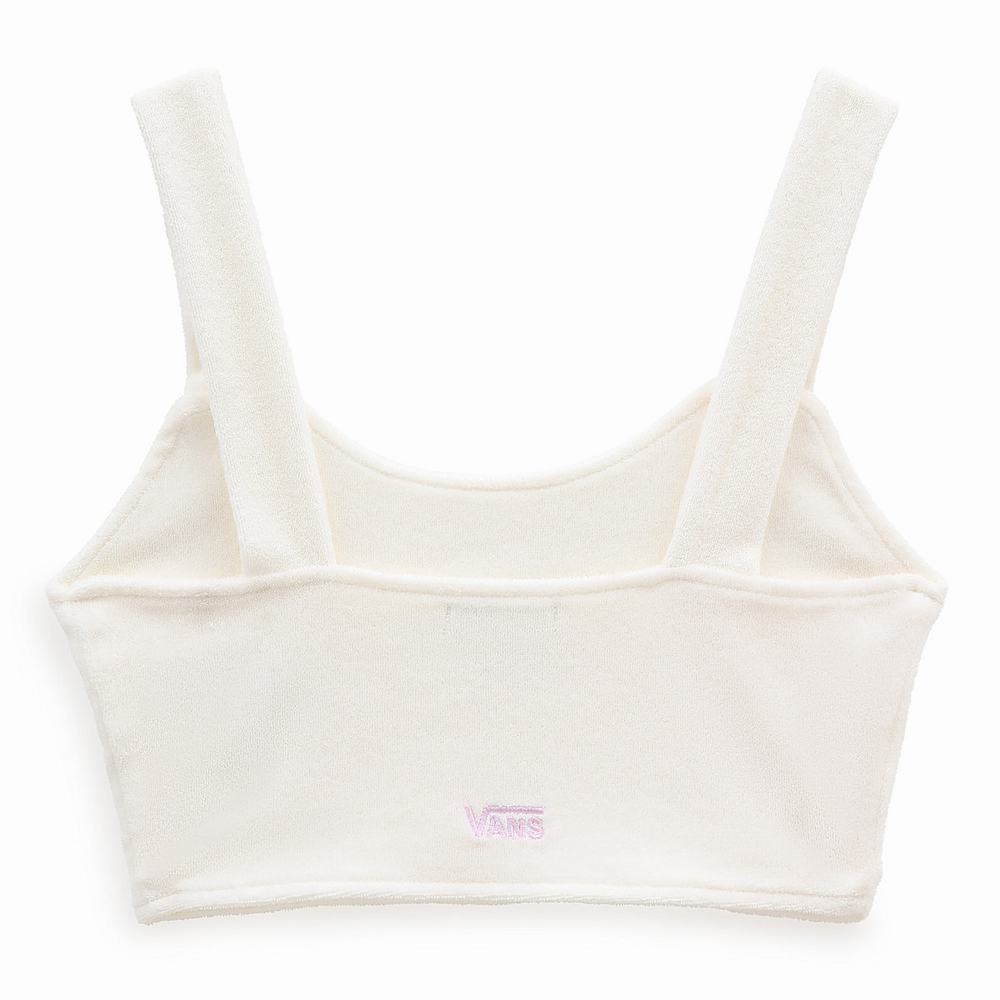 Camiseta Vans Teri Tiras Bralette Mujer Blancas | VIC456328