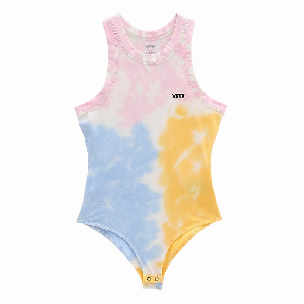 Camiseta Vans Tie Dye Body Suit Mujer Rosas | HAG809341