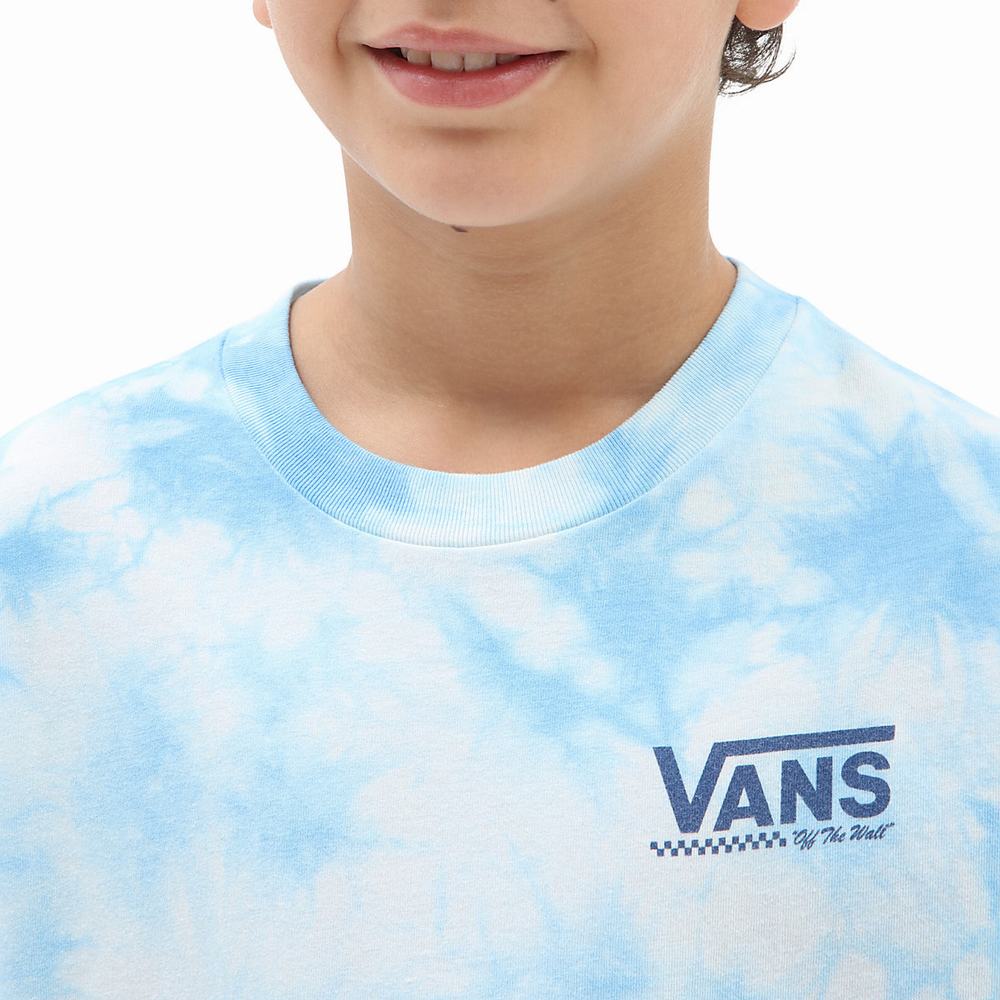 Camiseta Vans Tie Dye Long Sleeve (8-14 years) Niños Azules | BXF342761