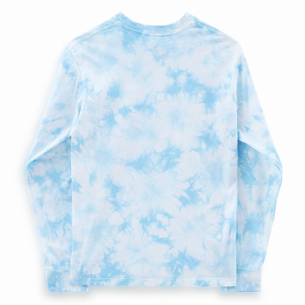 Camiseta Vans Tie Dye Long Sleeve (8-14 years) Niños Azules | BXF342761