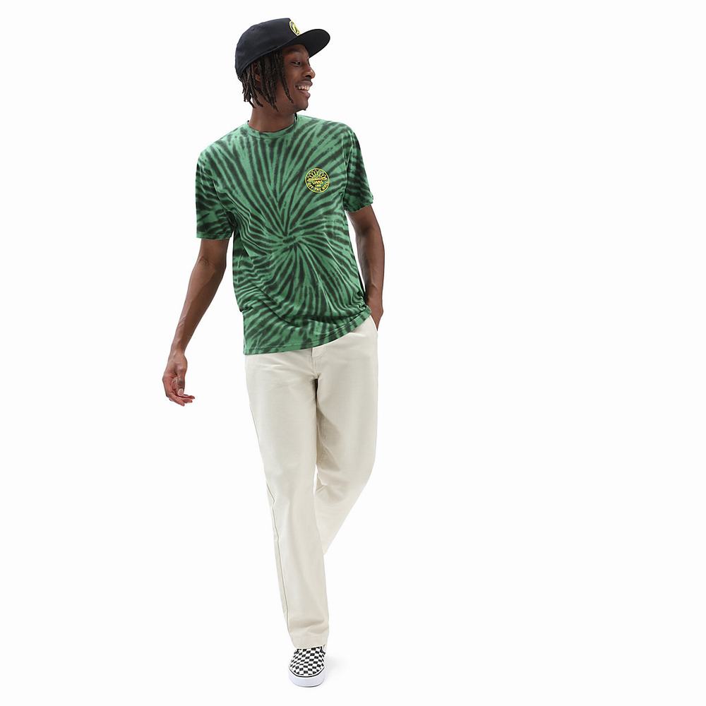 Camiseta Vans Trippy Outdoors Tie DyeT- Hombre Verde | AHB678295