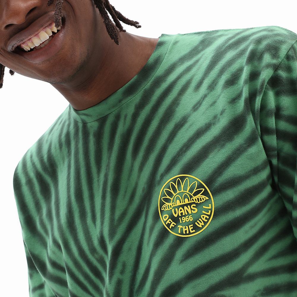 Camiseta Vans Trippy Outdoors Tie DyeT- Hombre Verde | AHB678295