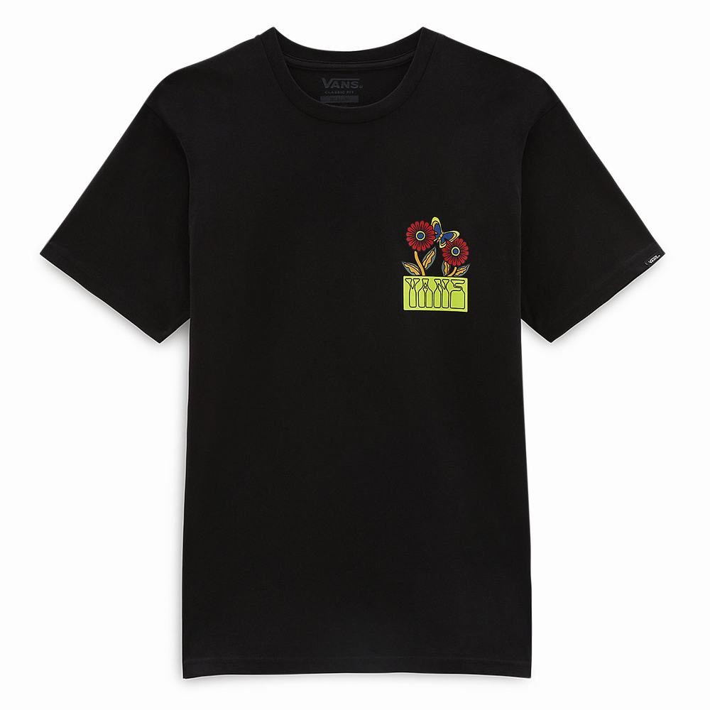 Camiseta Vans Vibin Hombre Negras | HKV174895