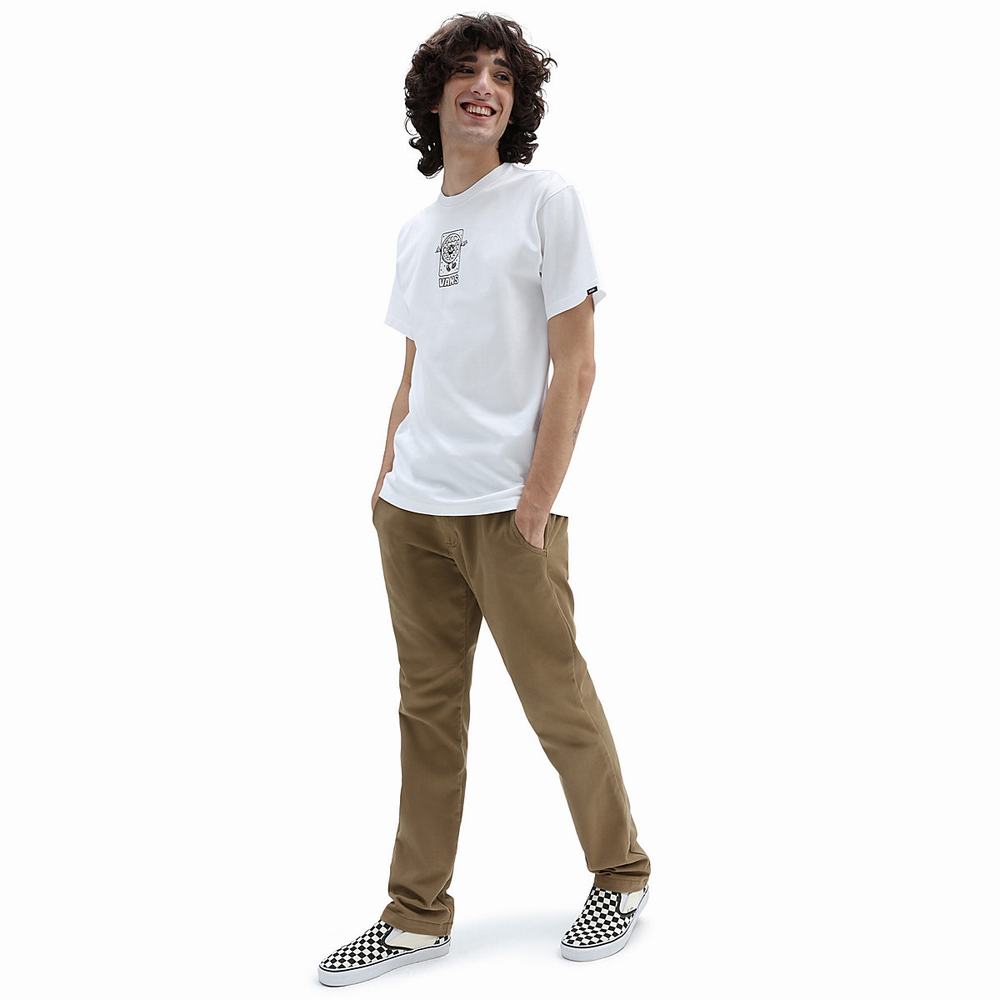 Camiseta Vans Wafflin Hombre Blancas | NFM172498