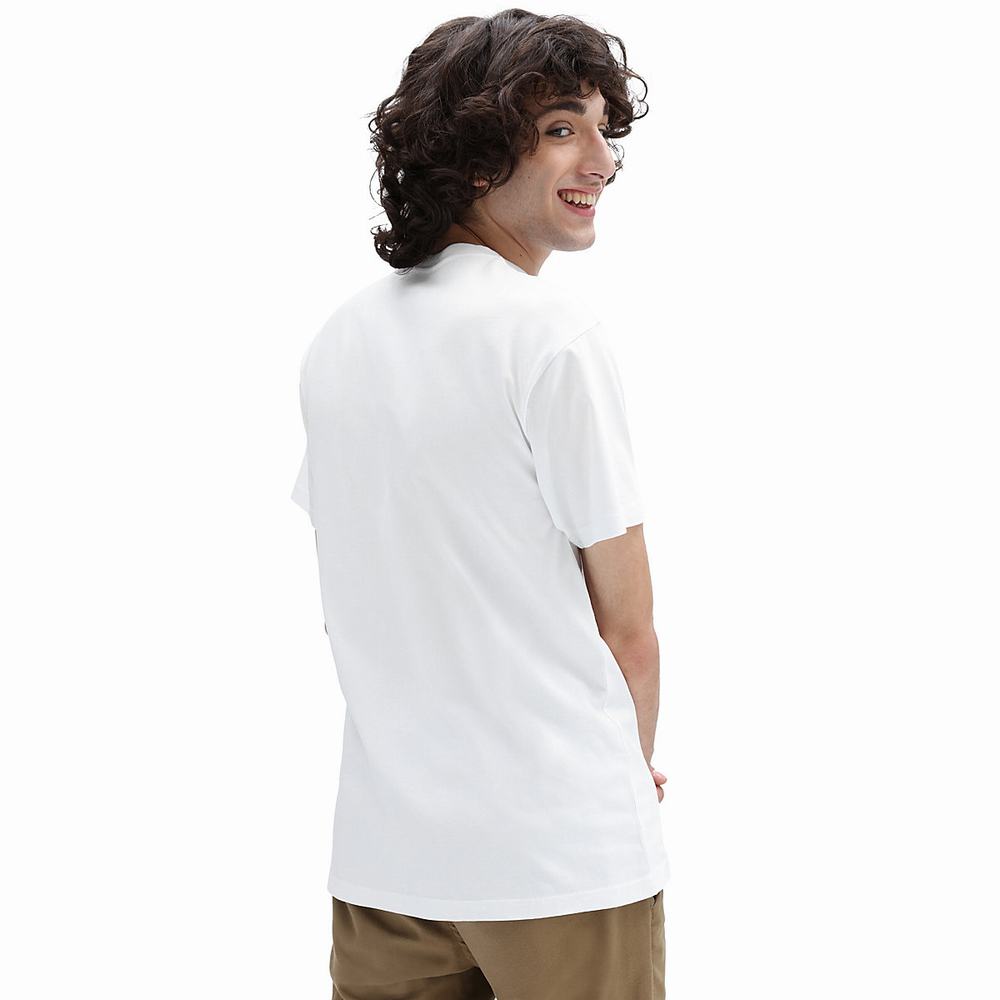 Camiseta Vans Wafflin Hombre Blancas | NFM172498