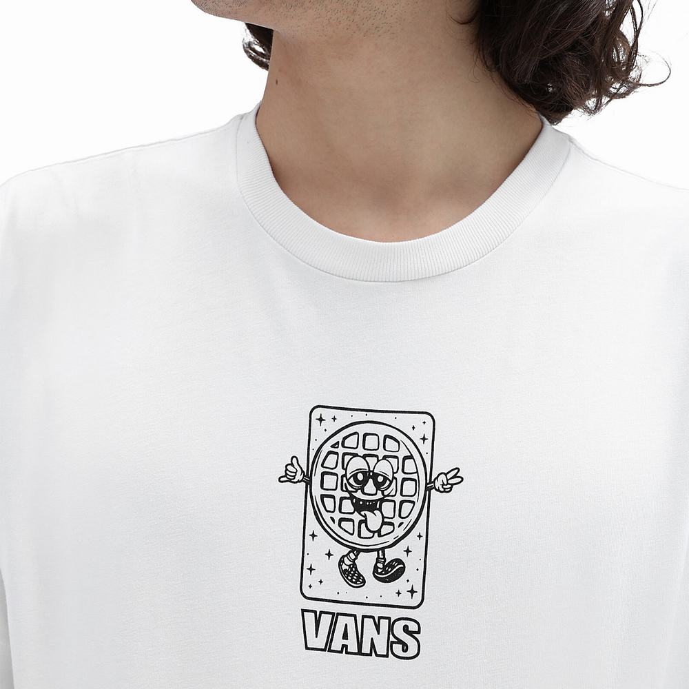 Camiseta Vans Wafflin Hombre Blancas | NFM172498