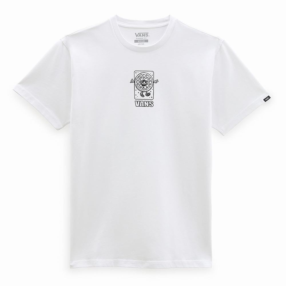 Camiseta Vans Wafflin Hombre Blancas | NFM172498