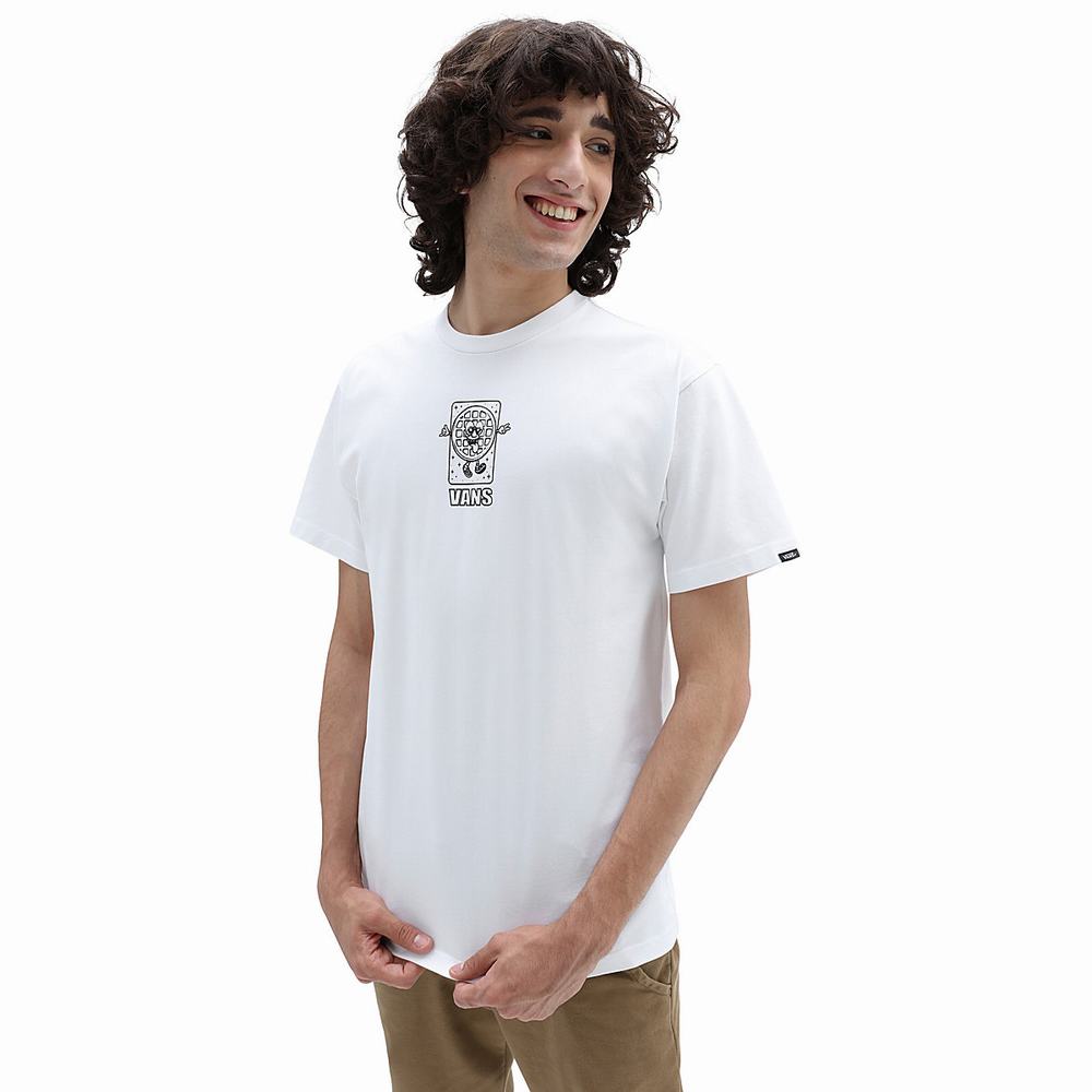 Camiseta Vans Wafflin Hombre Blancas | NFM172498