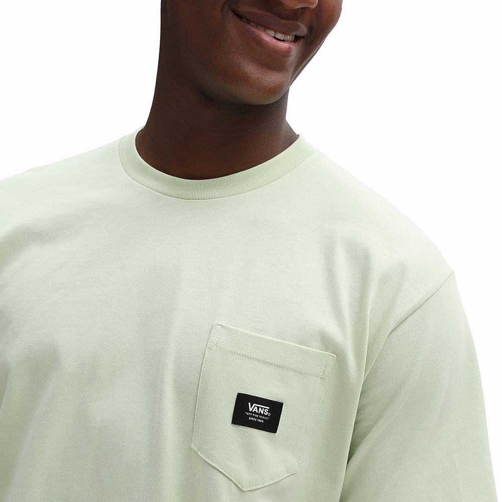 Camiseta Vans Woven Patch Pocket Hombre Verde | ECA345629