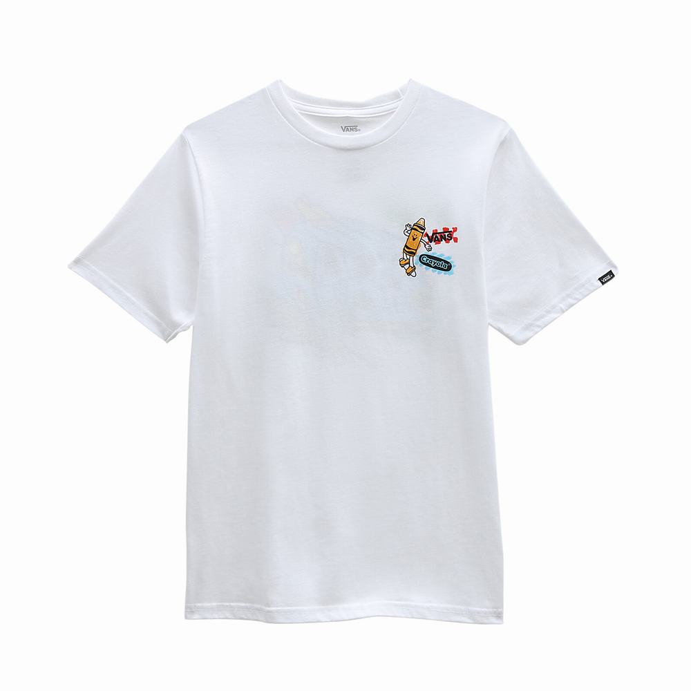 Camiseta Vans X Crayola Beach Van (8-14 years) Niños Blancas | NJY358294