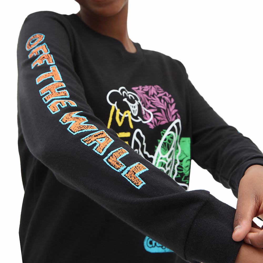 Camiseta Vans X Crayola Long Sleeve (8-14 years) Niños Negras | NIM803247