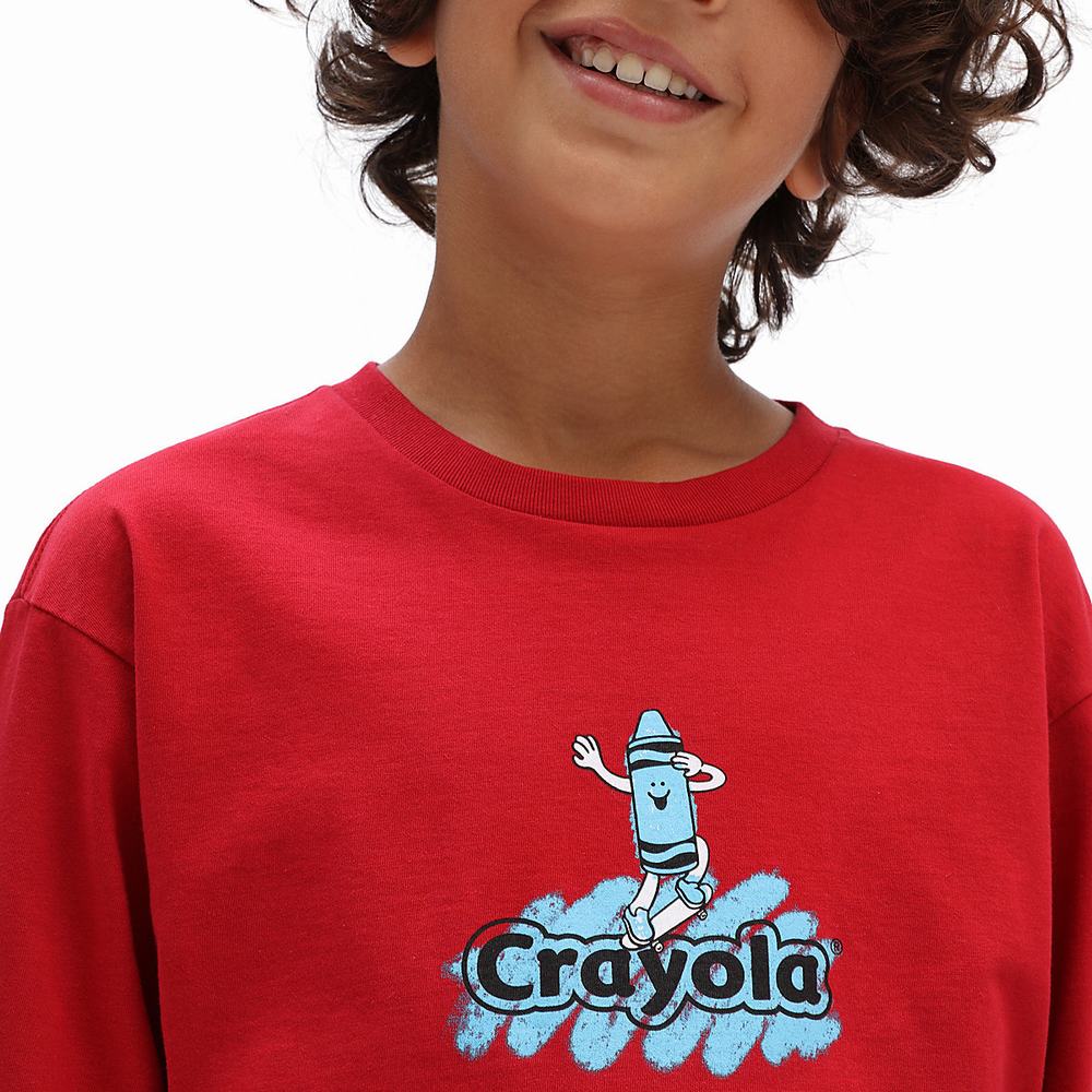 Camiseta Vans X Crayola Long Sleeve (8-14 years) Niños Rojas | OLD103967