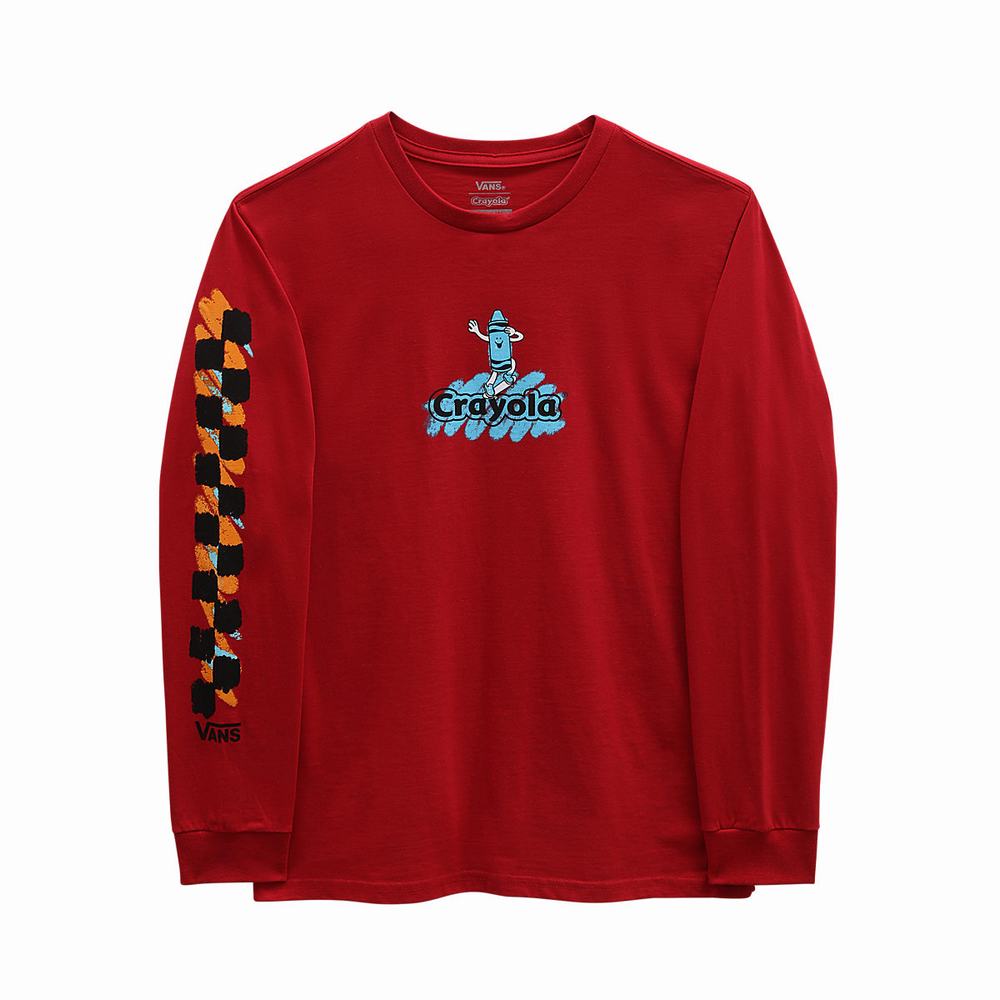 Camiseta Vans X Crayola Long Sleeve (8-14 years) Niños Rojas | OLD103967