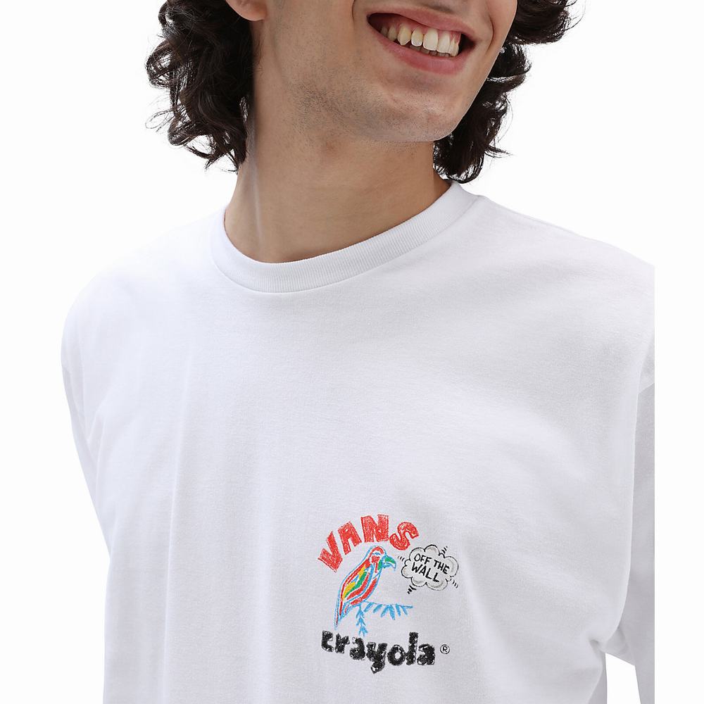 Camiseta Vans X Crayola Mail Doodle Hombre Blancas | NCQ468051