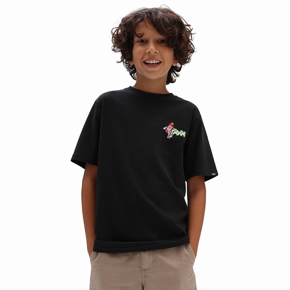 Camiseta Vans X Crayola Vanosaur (8-14 years) Niños Negras | DLH726184