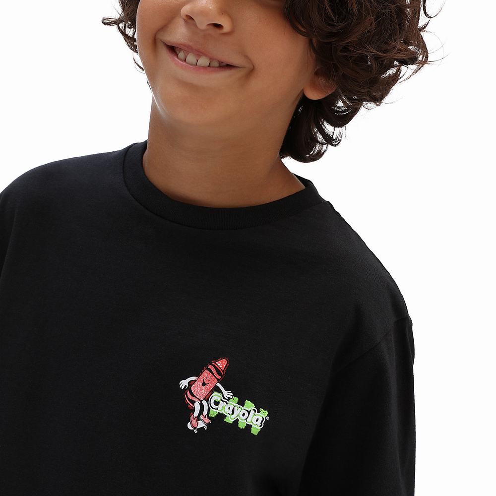 Camiseta Vans X Crayola Vanosaur (8-14 years) Niños Negras | DLH726184