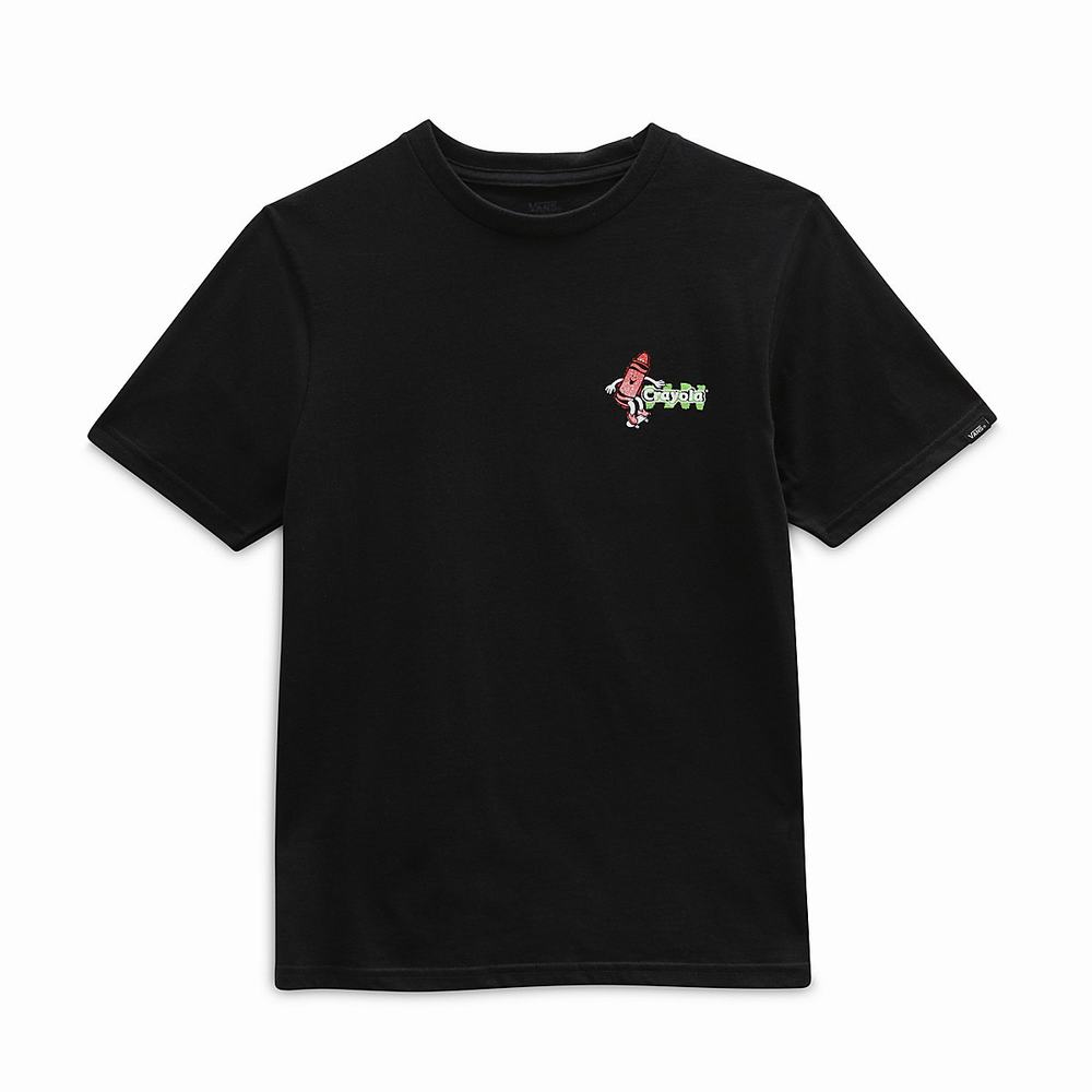 Camiseta Vans X Crayola Vanosaur (8-14 years) Niños Negras | DLH726184