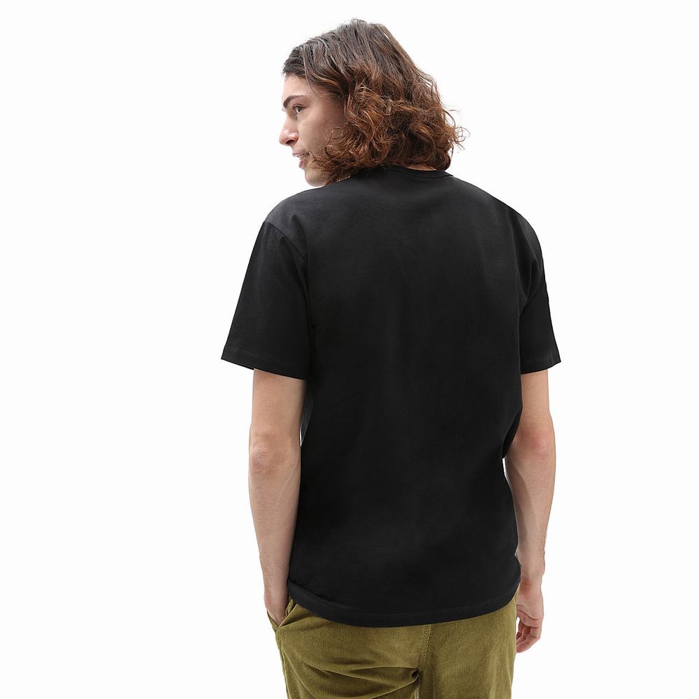 Camiseta Vans X Dan Lacey Off The Wall Pocket Hombre Negras | SAP231564