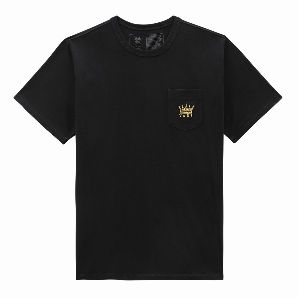 Camiseta Vans X Dan Lacey Off The Wall Pocket Hombre Negras | SAP231564