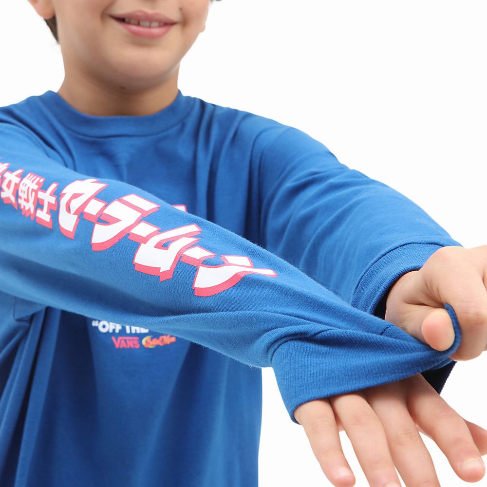 Camiseta Vans X Pretty Guardian Sailor Moon Estampadas Long Sleeve (8-14 years) Niños Azules | AJP956138