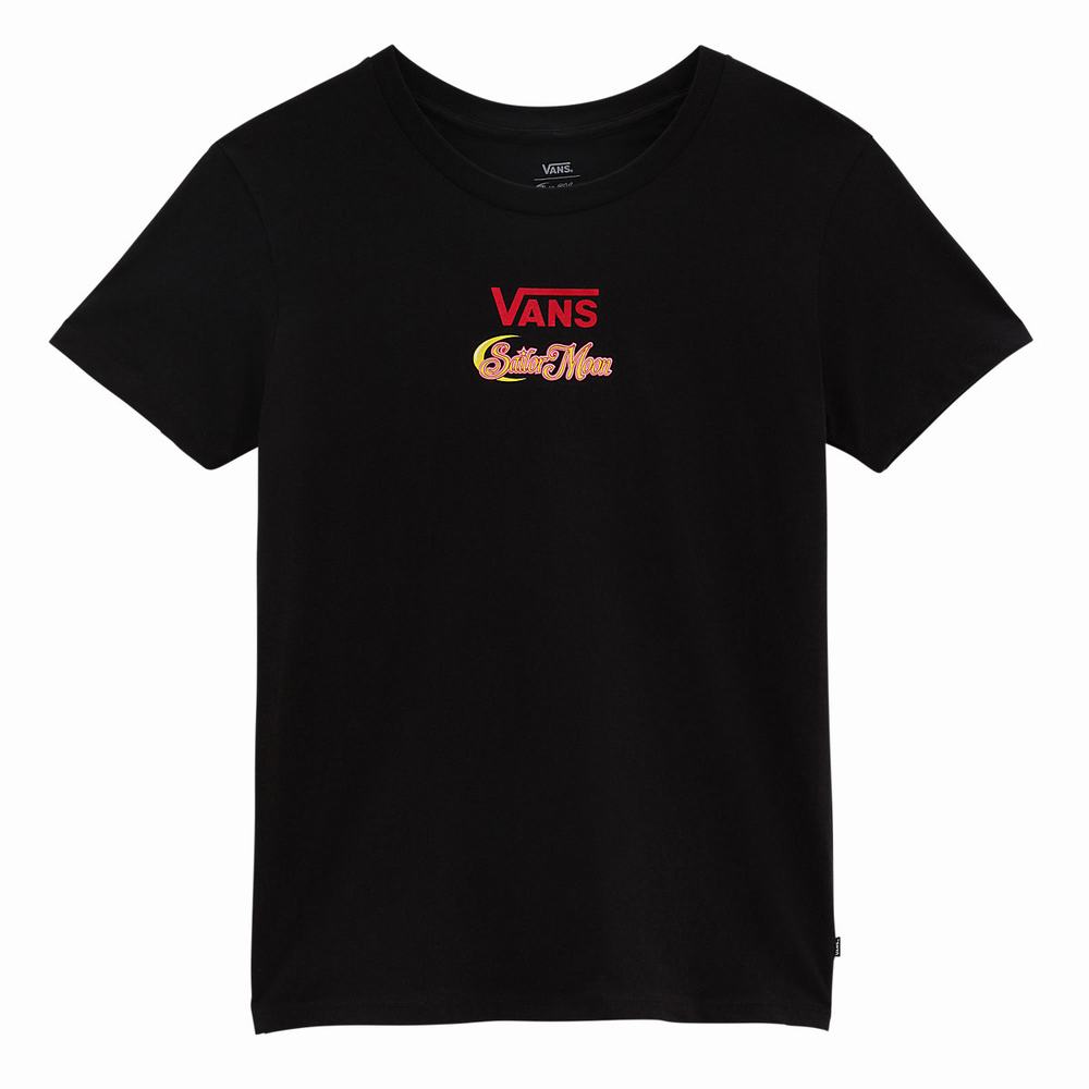 Camiseta Vans X Pretty Guardian Sailor Moon BFF Crew Mujer Negras | JCB427539