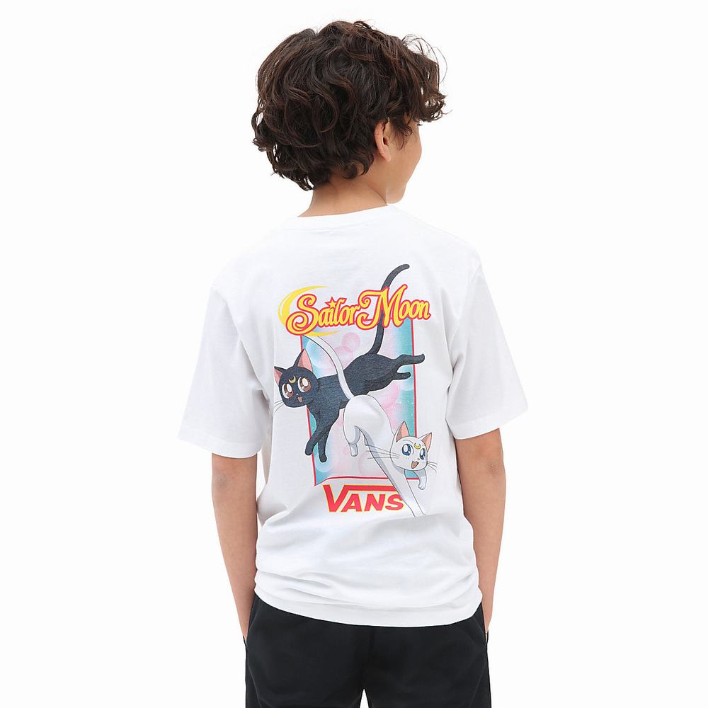 Camiseta Vans X Pretty Guardian Sailor Moon Estampadas (8-14 years) Niños Blancas | KWC063751