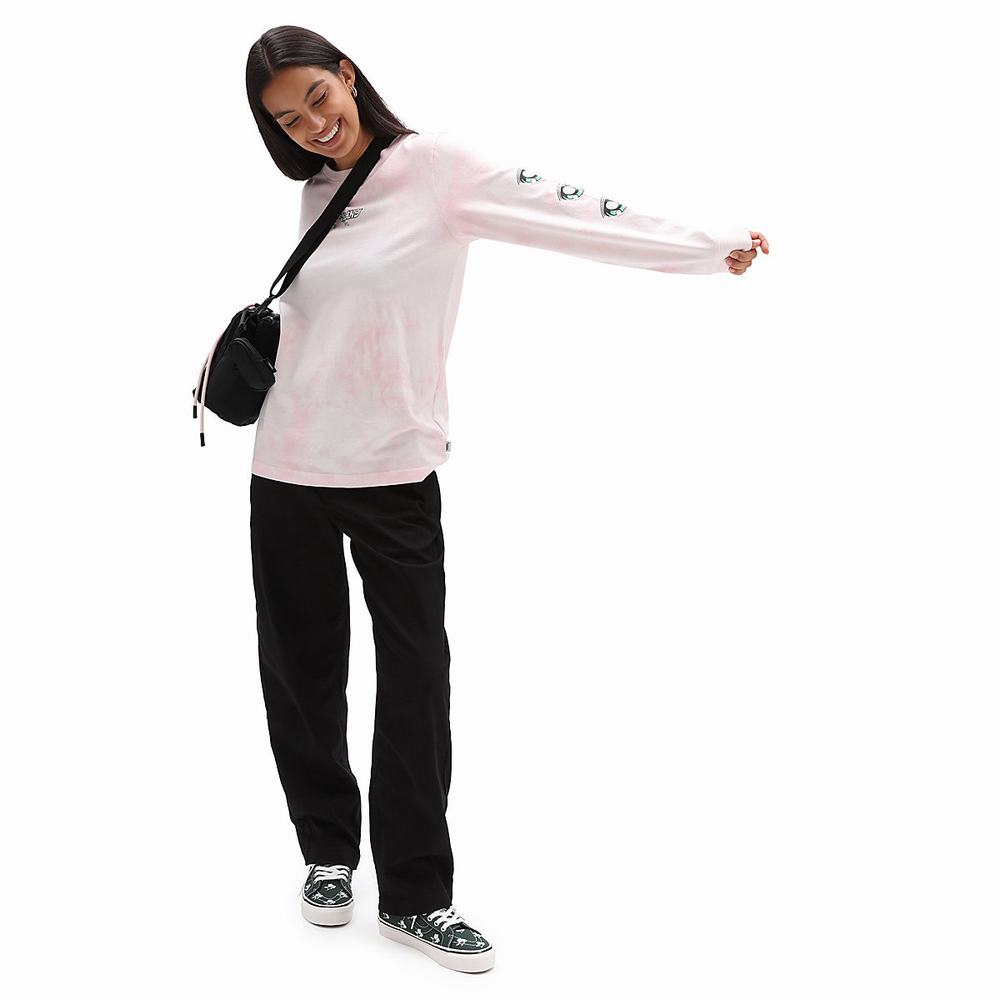 Camiseta Vans X Sandy Liang Long Sleeve Crew Mujer Rosas | DZP320687