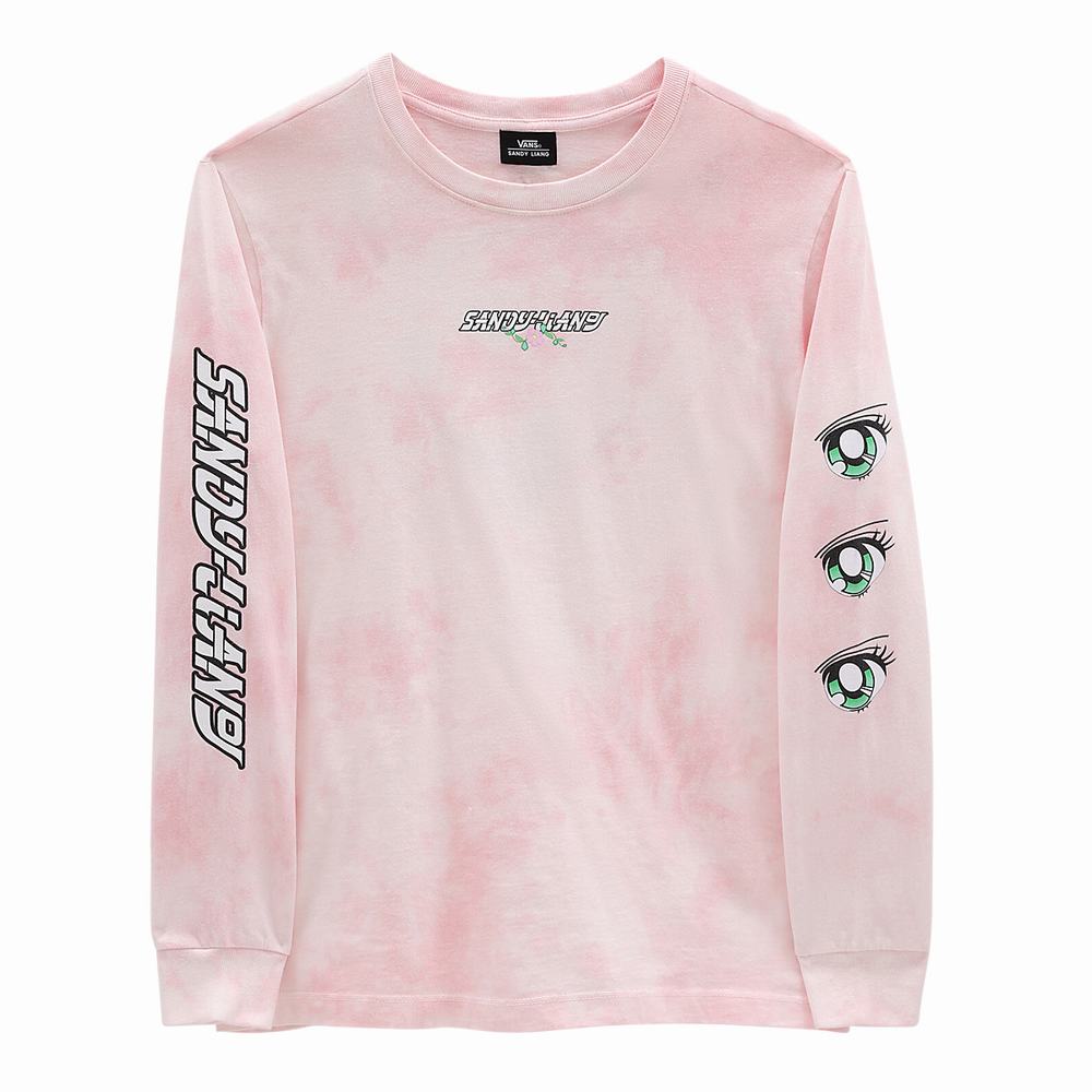 Camiseta Vans X Sandy Liang Long Sleeve Crew Mujer Rosas | DZP320687