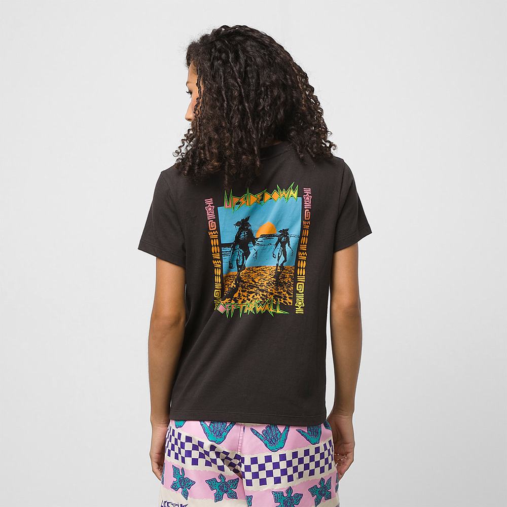 Camiseta Vans X Stranger Things Surf's Upside Down Mujer Negras | OJU217356