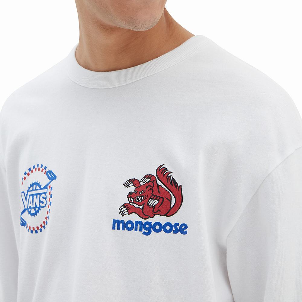 Camiseta Vans x Our Legends (Mongoose) Long Sleeve Hombre Blancas | KIV540328