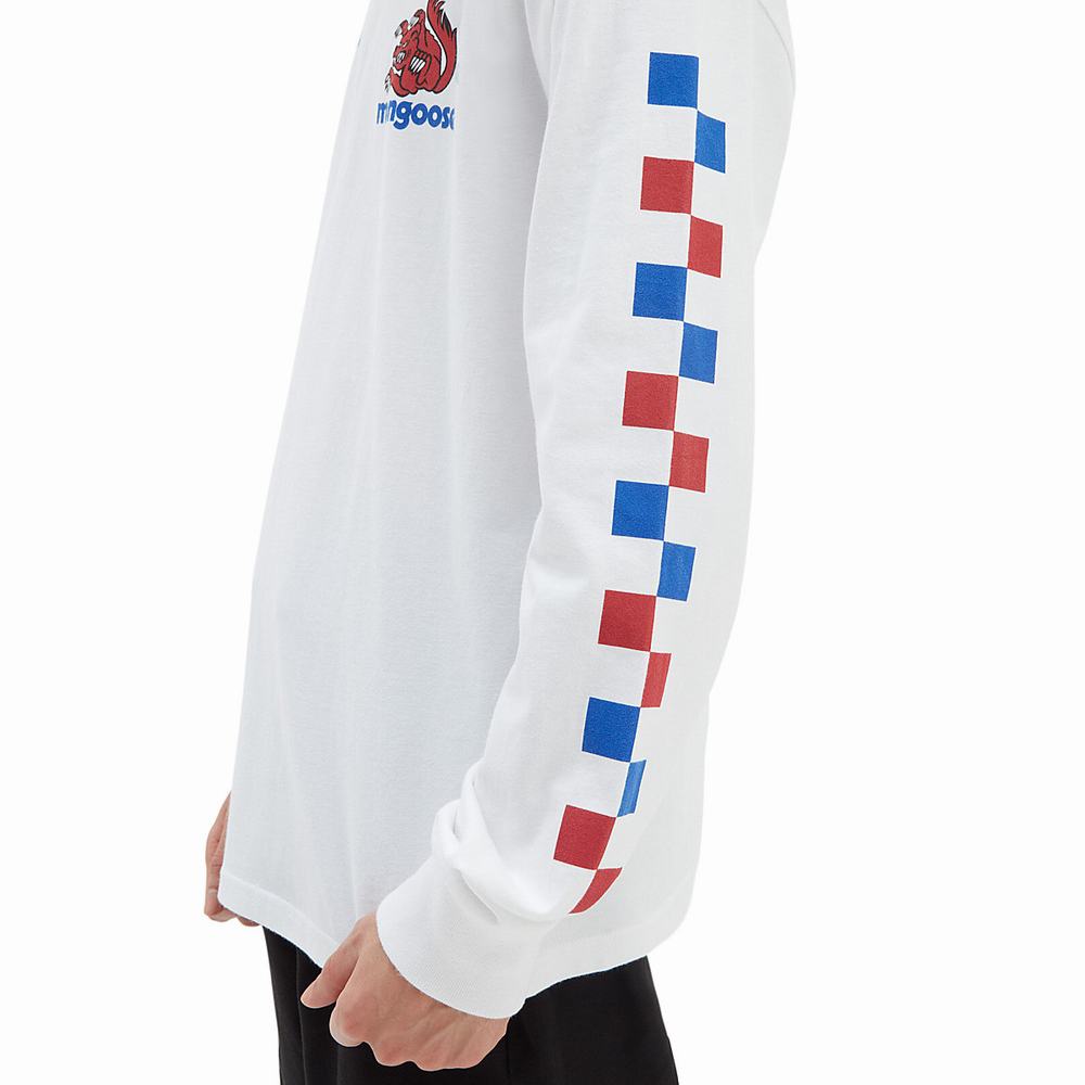 Camiseta Vans x Our Legends (Mongoose) Long Sleeve Hombre Blancas | KIV540328