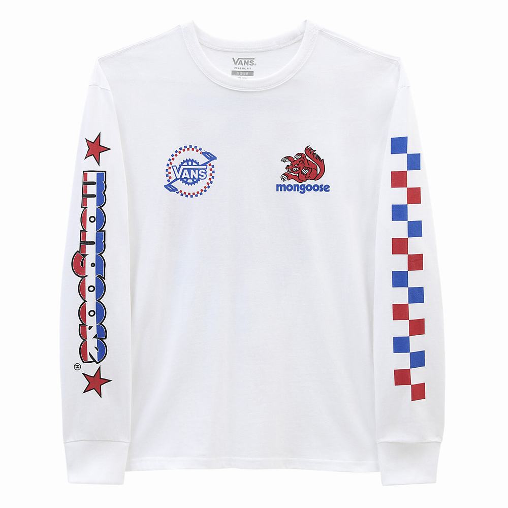 Camiseta Vans x Our Legends (Mongoose) Long Sleeve Hombre Blancas | KIV540328