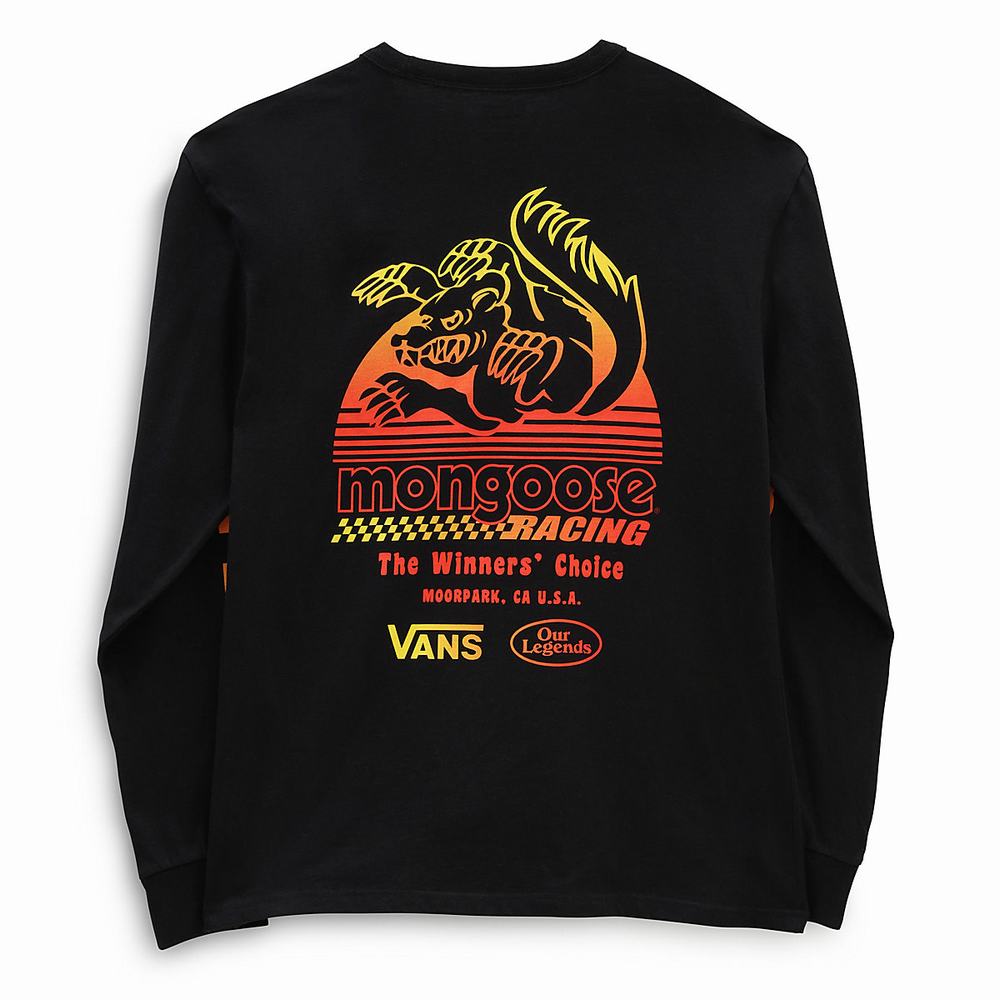 Camiseta Vans x Our Legends (Mongoose) Long Sleeve Hombre Negras | XNJ372106