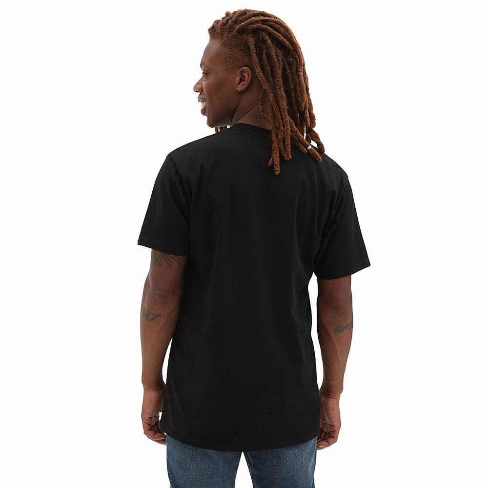 Camiseta Vans x Thrasher Off The Wall Logo Hombre Negras | WFR984536