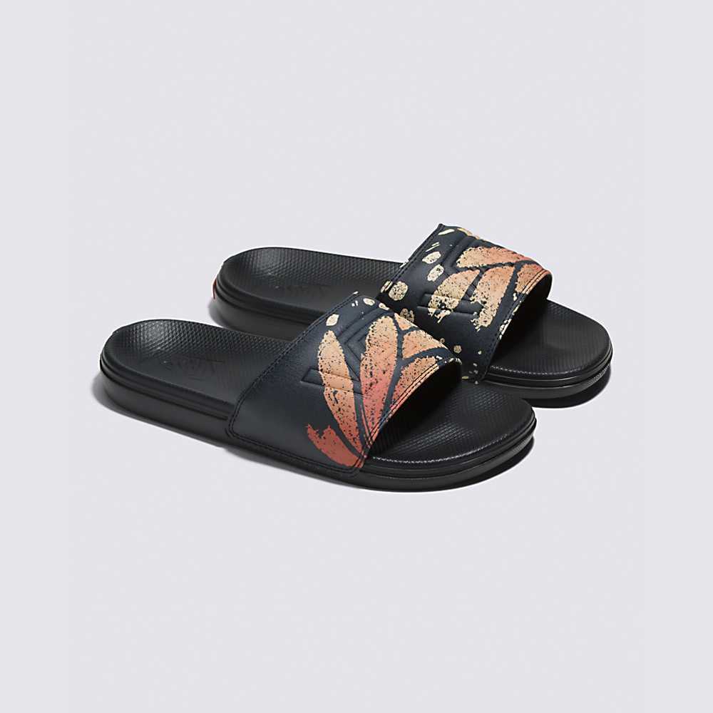 Chanclas Vans Butterfly La Costa Slide-On Hombre Negras | LUG015476