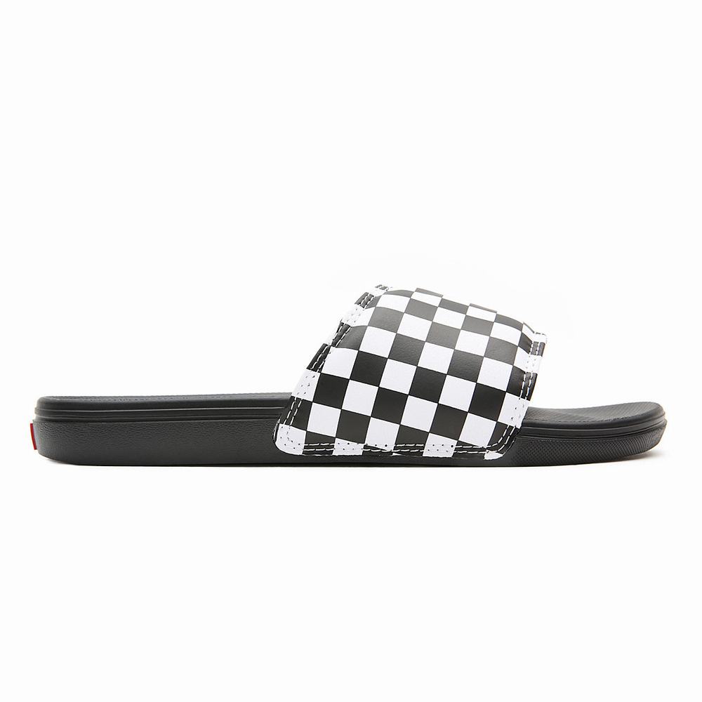 Chanclas Vans Checkerboard La Costa Hombre Negras/Blancas | EYM320958