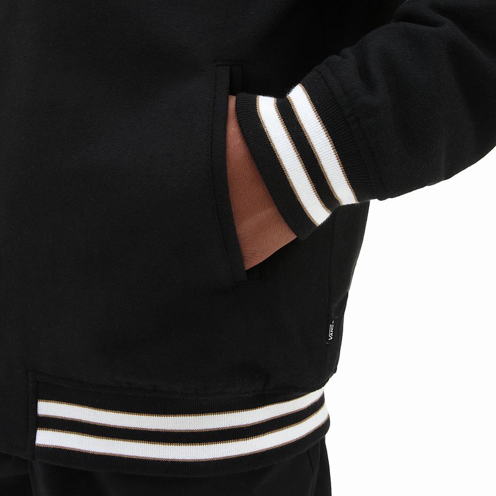 Chaquetas Vans Checkerboard Research Varsity Hombre Negras | YMT132780