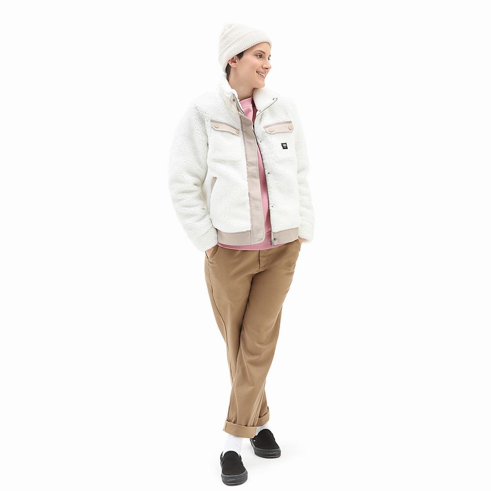 Chaquetas Vans Cozy Sherpa Mujer Blancas | UAZ896372