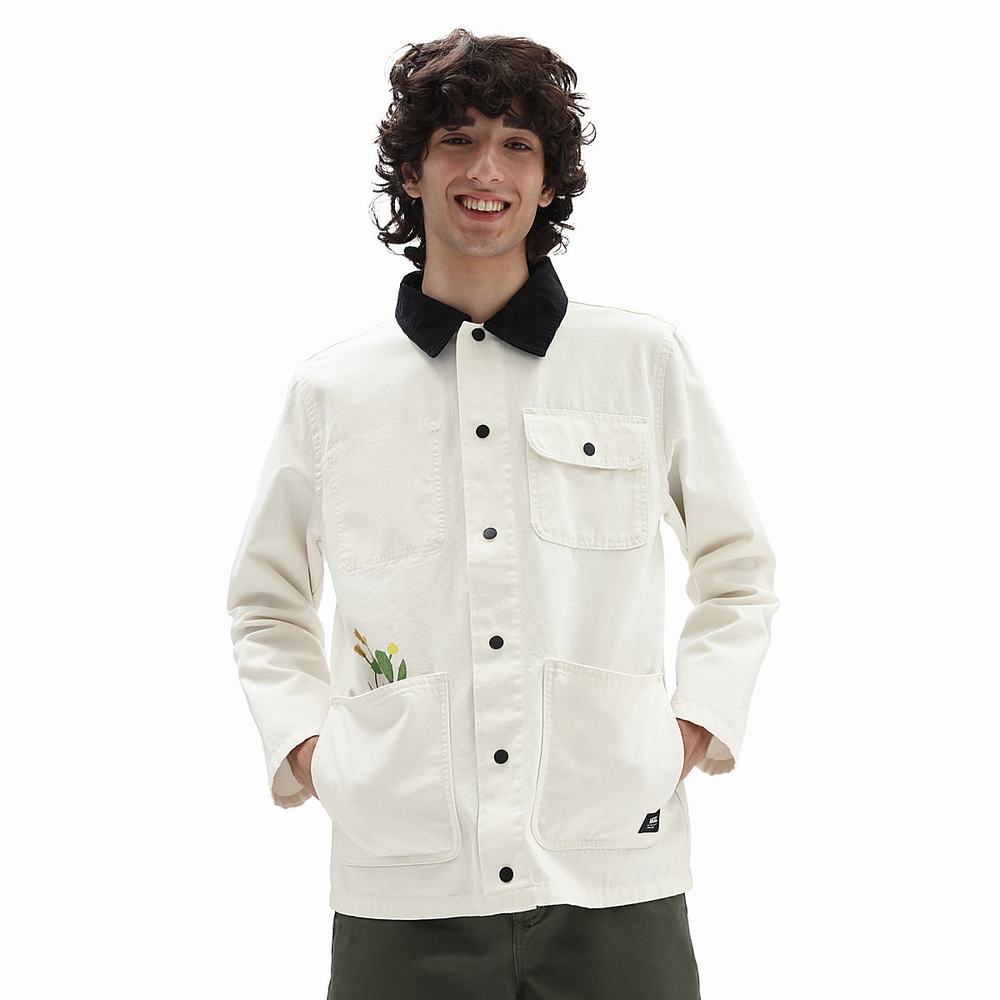 Chaquetas Vans Desert Pack Drill Hombre Blancas | QGD589621