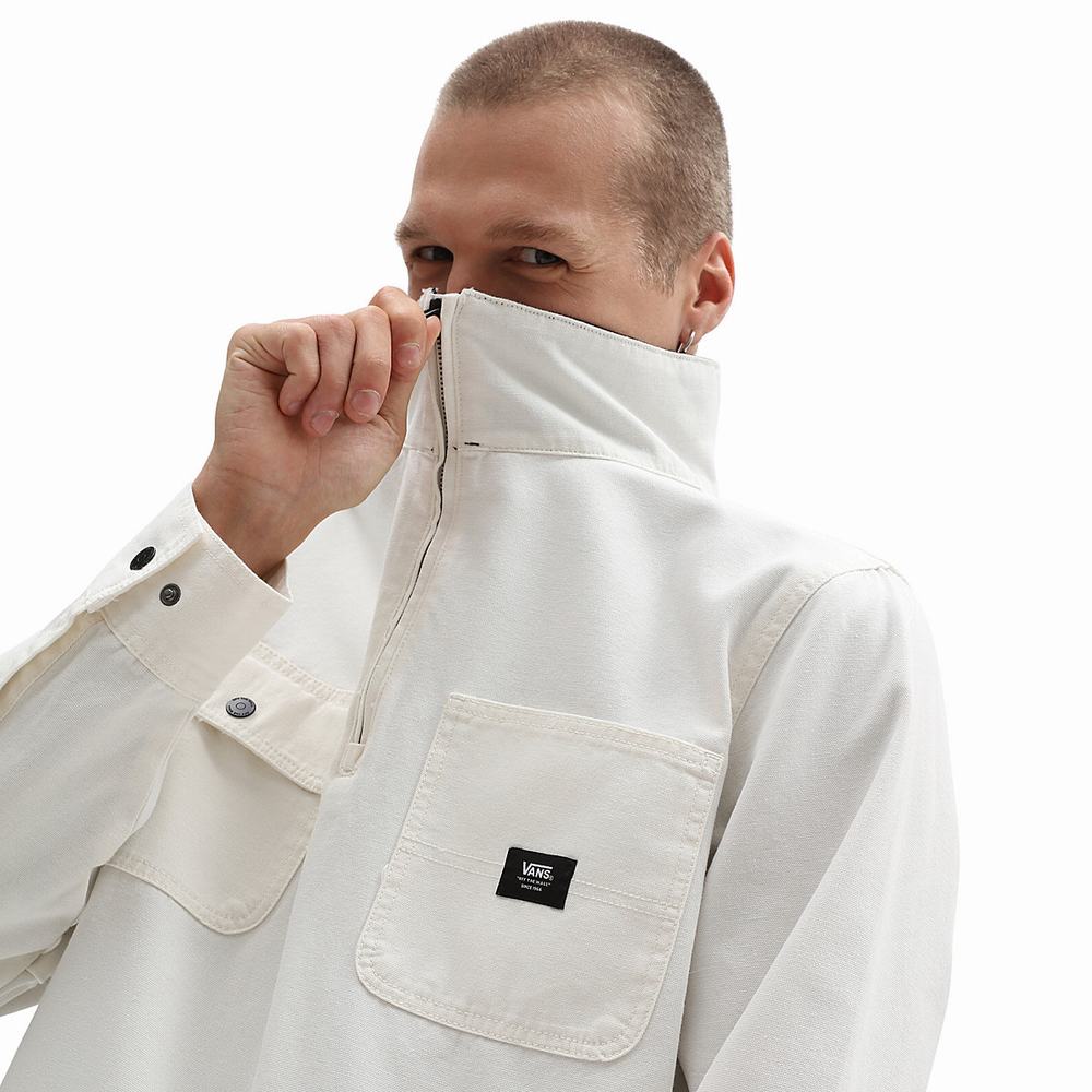 Chaquetas Vans Drill Chore Anorak Hombre Blancas | KYB048539