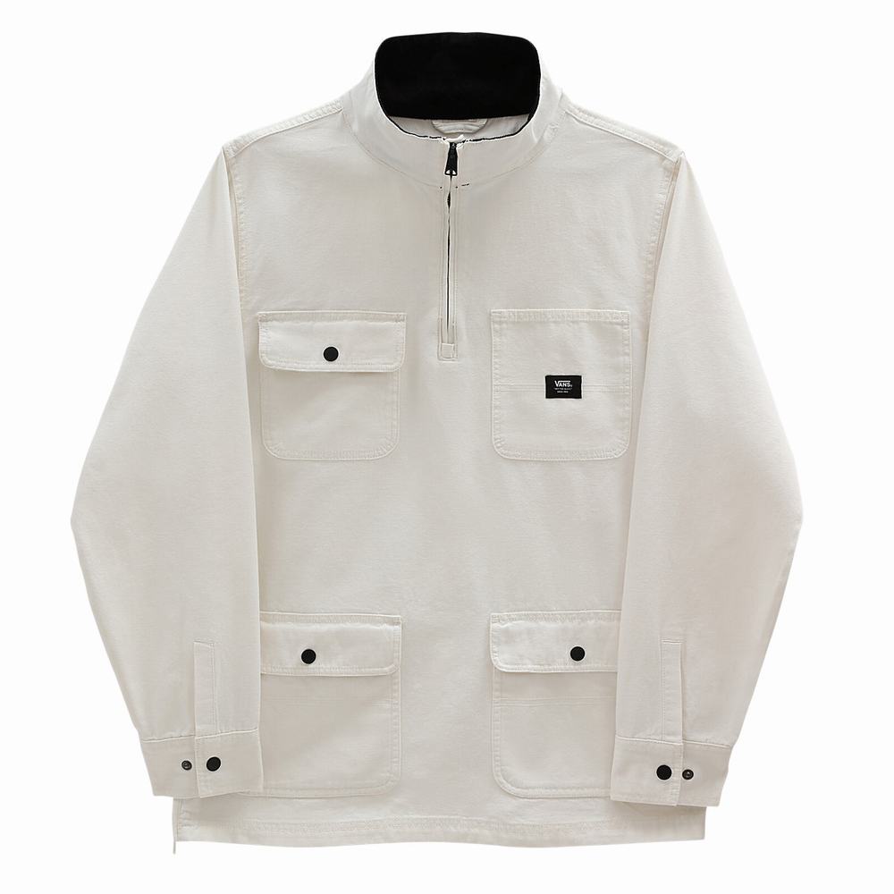 Chaquetas Vans Drill Chore Anorak Hombre Blancas | KYB048539