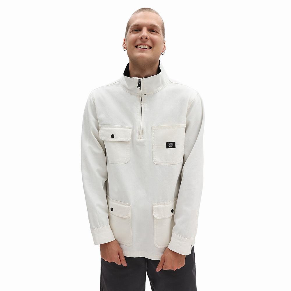 Chaquetas Vans Drill Chore Anorak Hombre Blancas | KYB048539