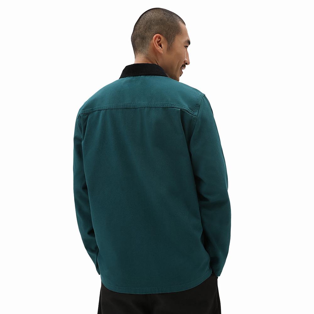 Chaquetas Vans Drill Chore Hombre Azules | UAS802154