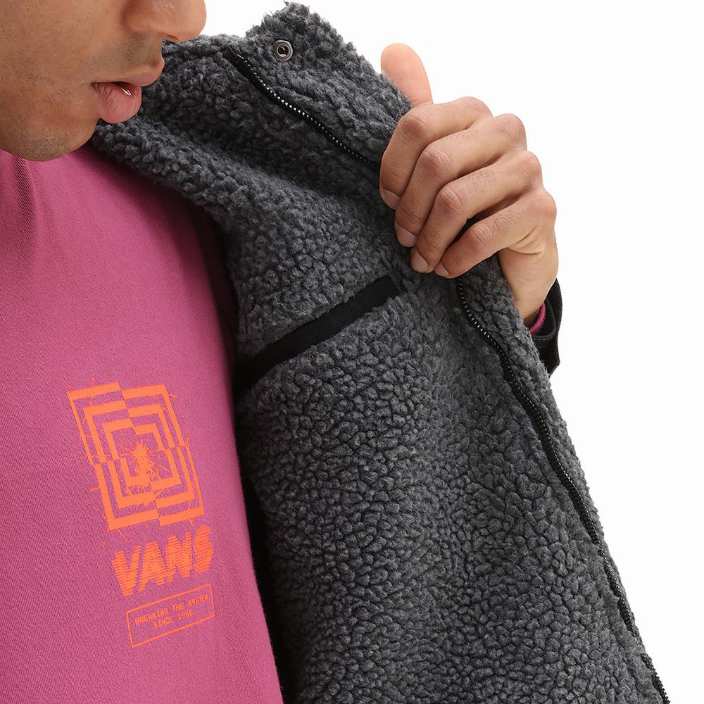 Chaquetas Vans Drill Chore Sherpa Hombre Gris | FPK079368