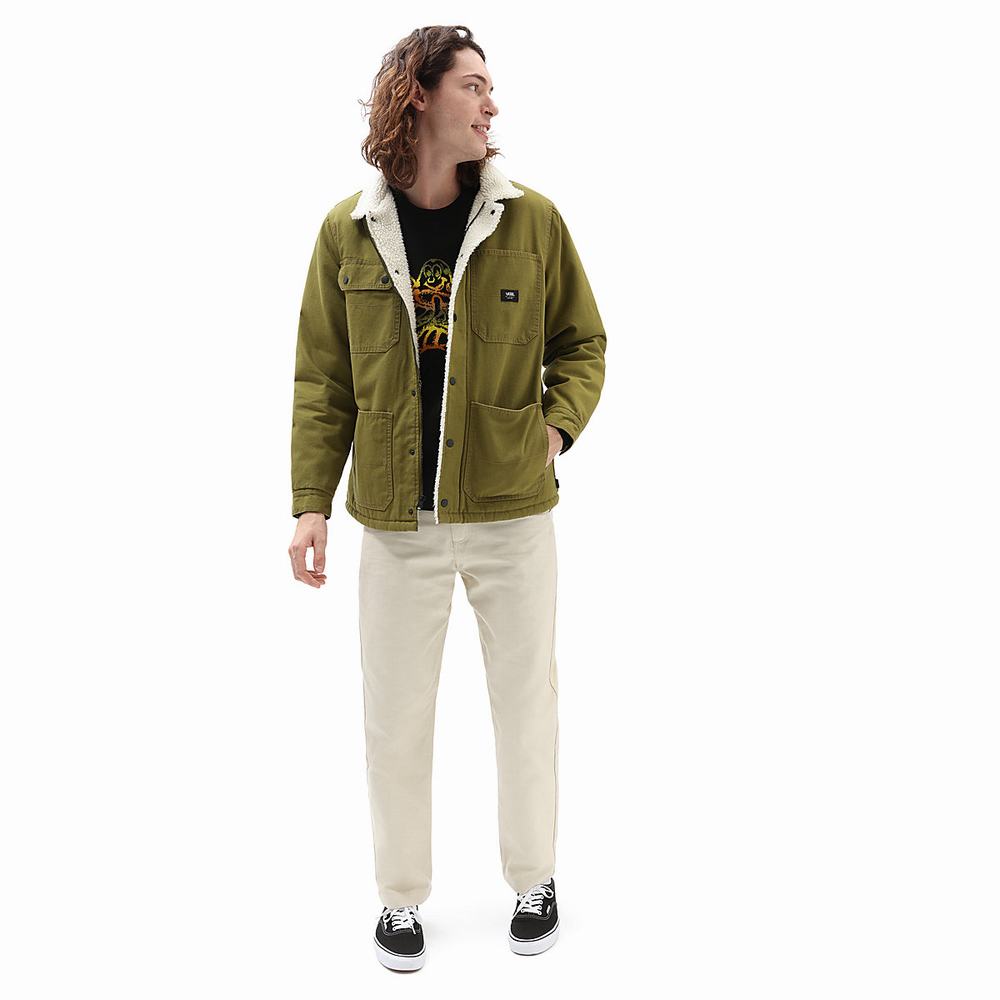 Chaquetas Vans Drill Chore Sherpa Hombre Verde | KSO631520