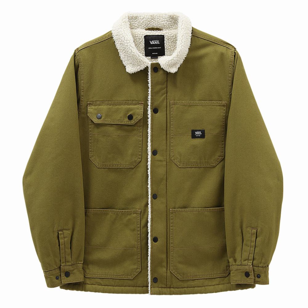 Chaquetas Vans Drill Chore Sherpa Hombre Verde | KSO631520