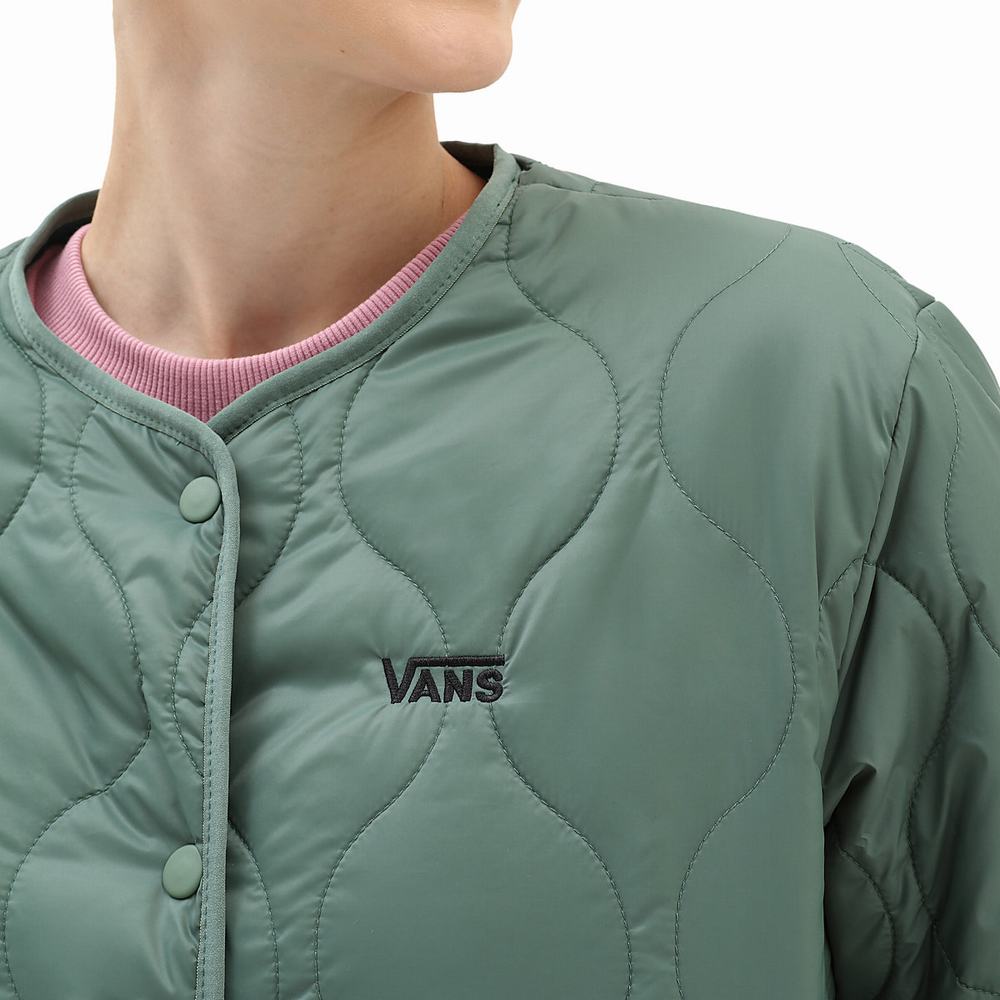 Chaquetas Vans Forces Long Rev Liner Mujer Verde | XLW620531