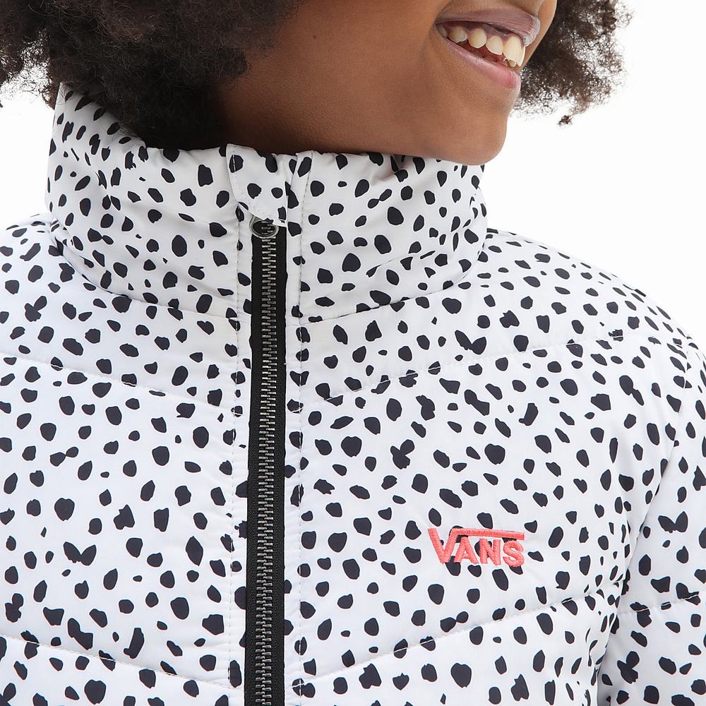 Chaquetas Vans Foundry Puffer Print MTE (8-14 years) Niños Negras/Blancas | YTR371549